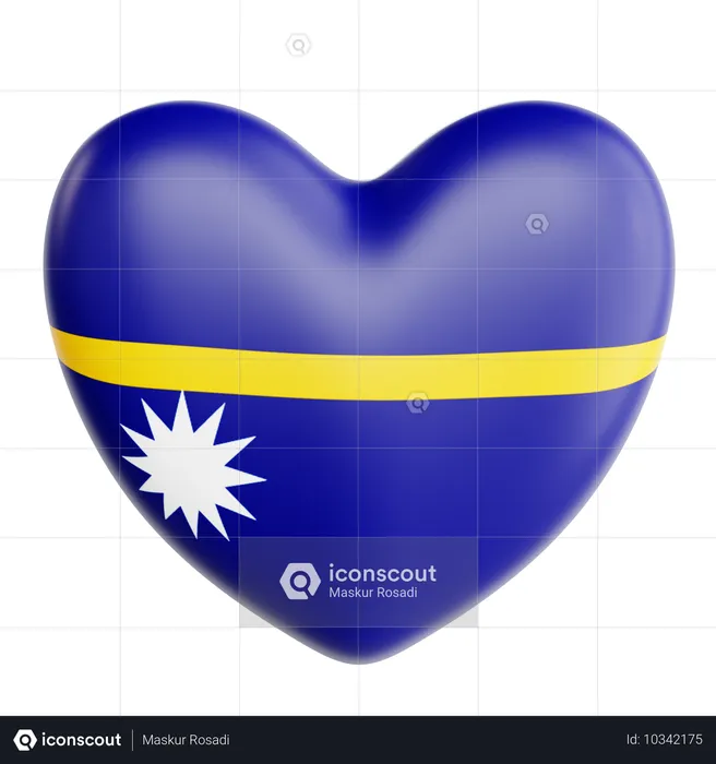 Love Nauru  3D Icon