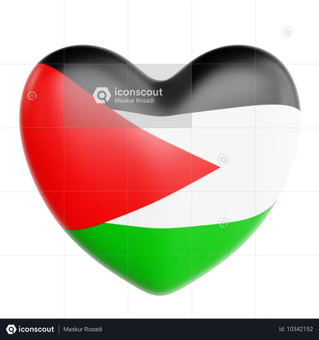 Love Palestine  3D Icon