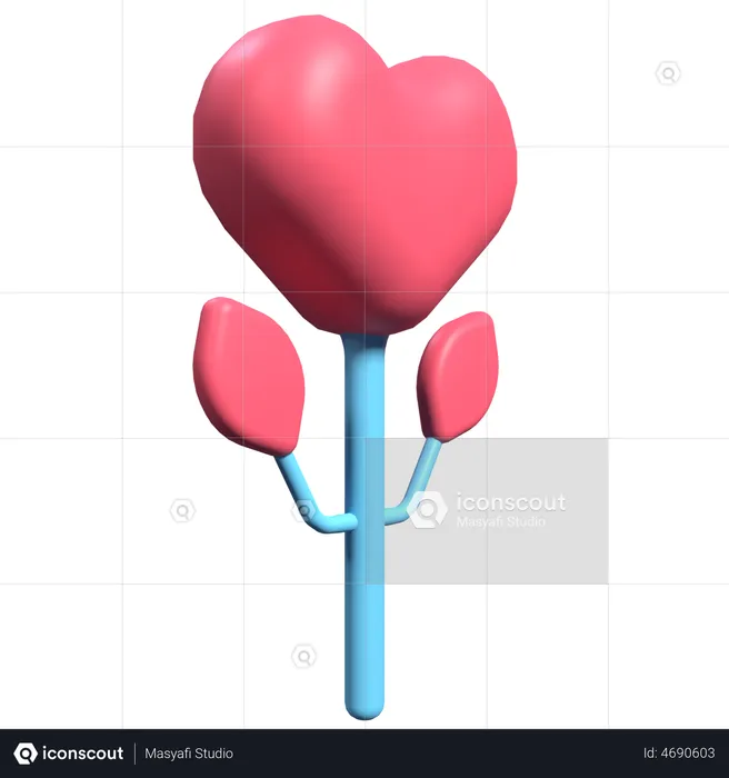 Love Plant  3D Illustration