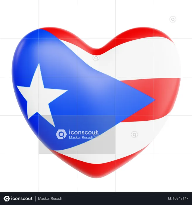 Love Puerto Rico  3D Icon