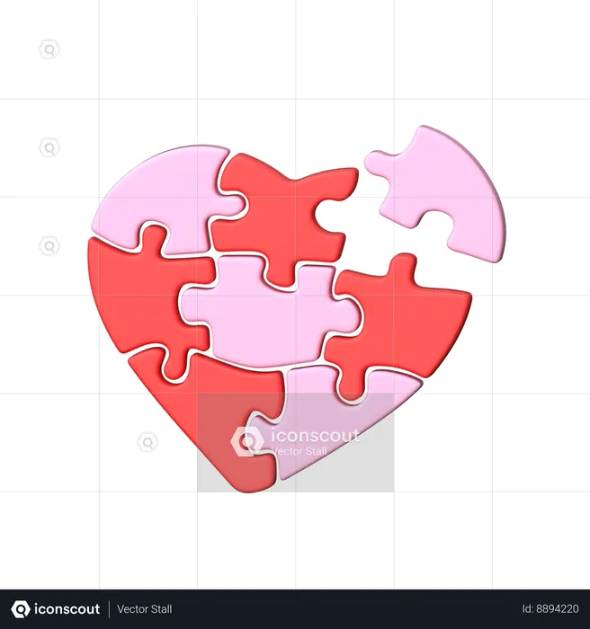 Love Puzzle  3D Icon