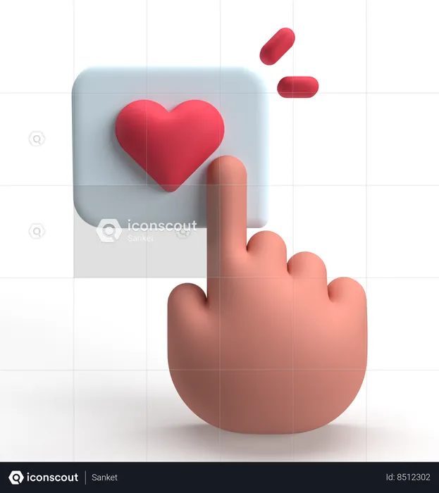 Love Reaction  3D Icon