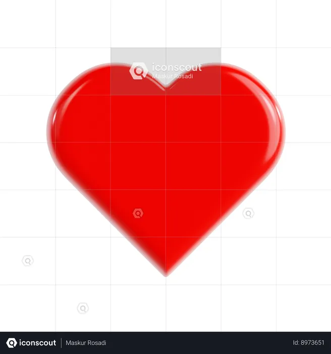 Love Red Emoji Emoji 3D Icon