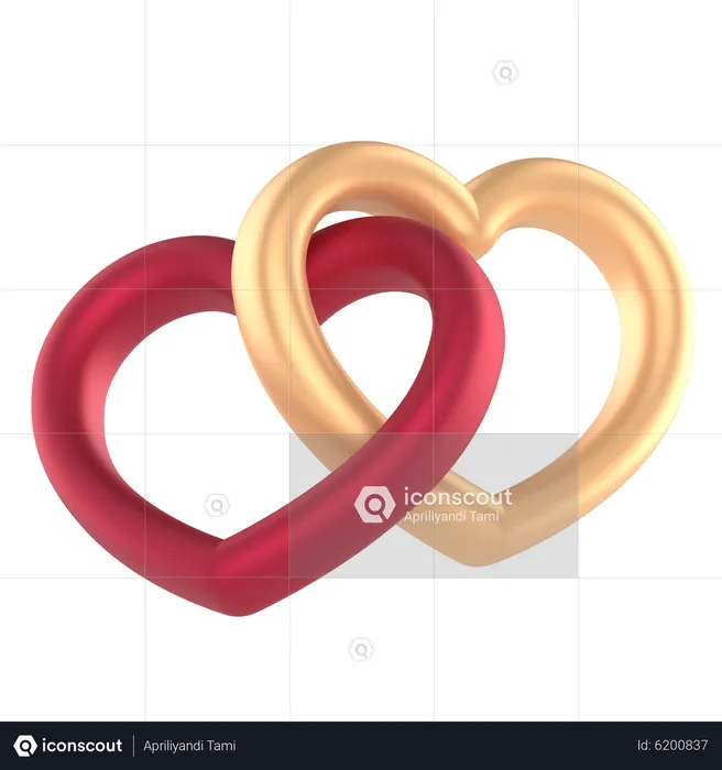 Love Rings  3D Icon