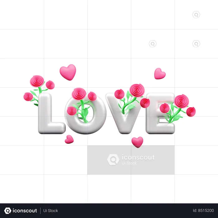 Love Rose  3D Icon