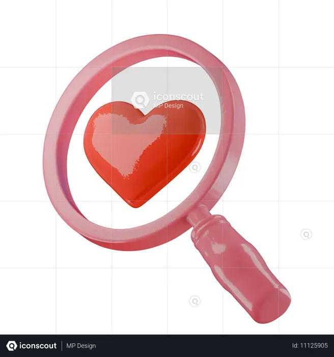 Love Search  3D Icon