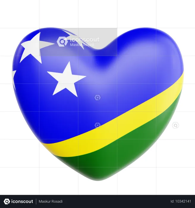 Love Solomon Islands  3D Icon