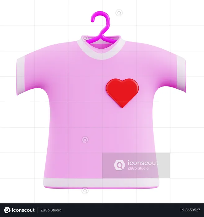 Love T Shirt  3D Icon