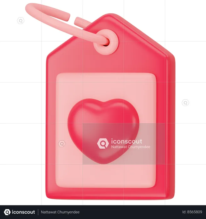 Etiqueta de amor  3D Icon