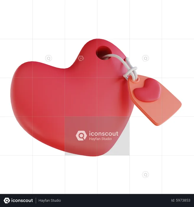 Etiqueta de amor  3D Icon