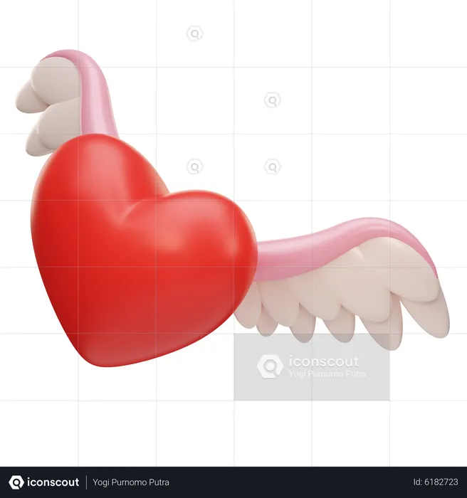 Love With Wings  3D Icon