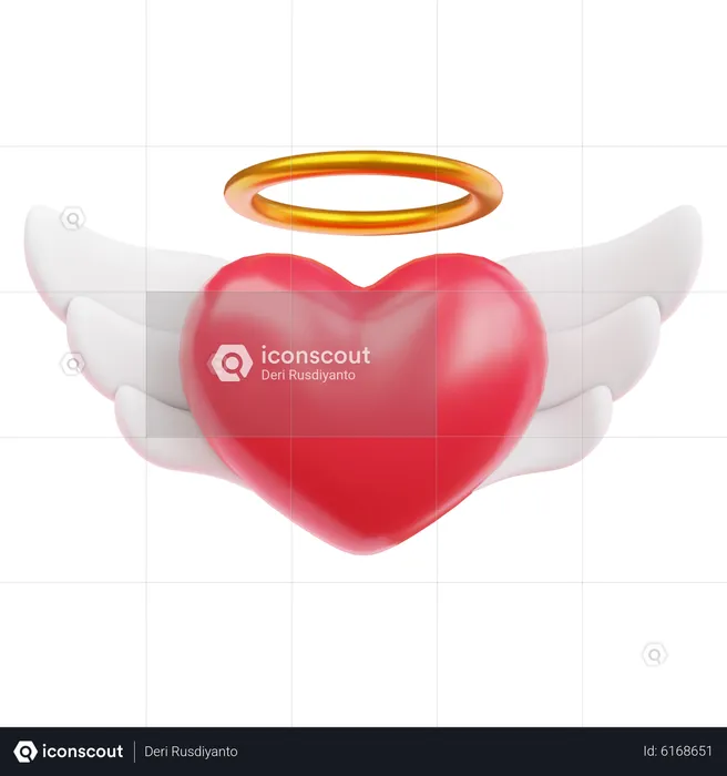 Love With Wings  3D Icon