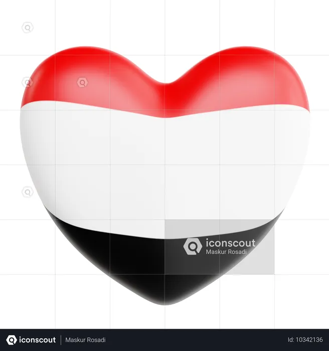 Love Yemen  3D Icon