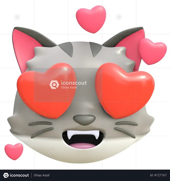 Lovely cat Emoji 3D Emoji