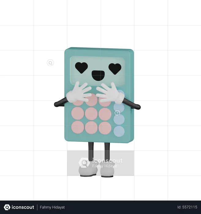 Loving Calculator  3D Illustration