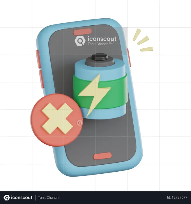 Low Battery Alert  3D Icon