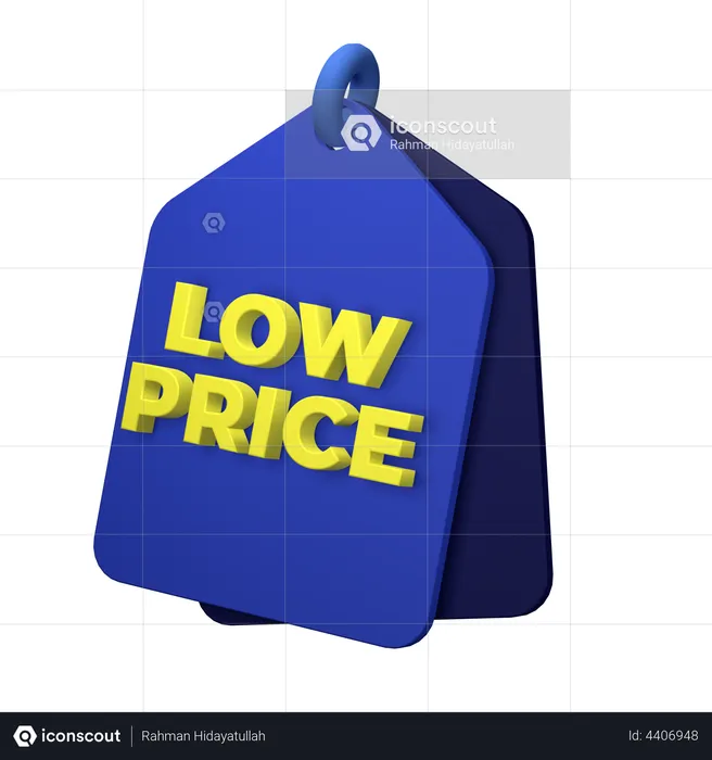 Low Price Tag  3D Illustration