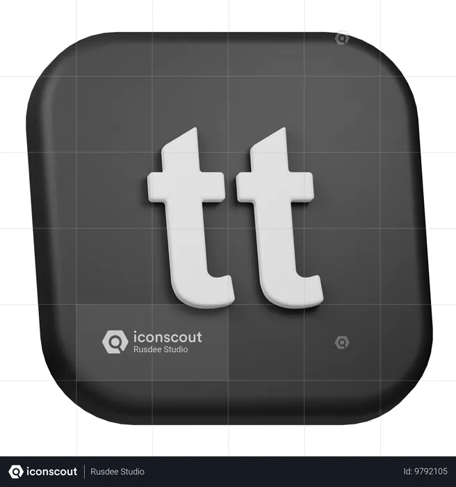 Lowercase  3D Icon