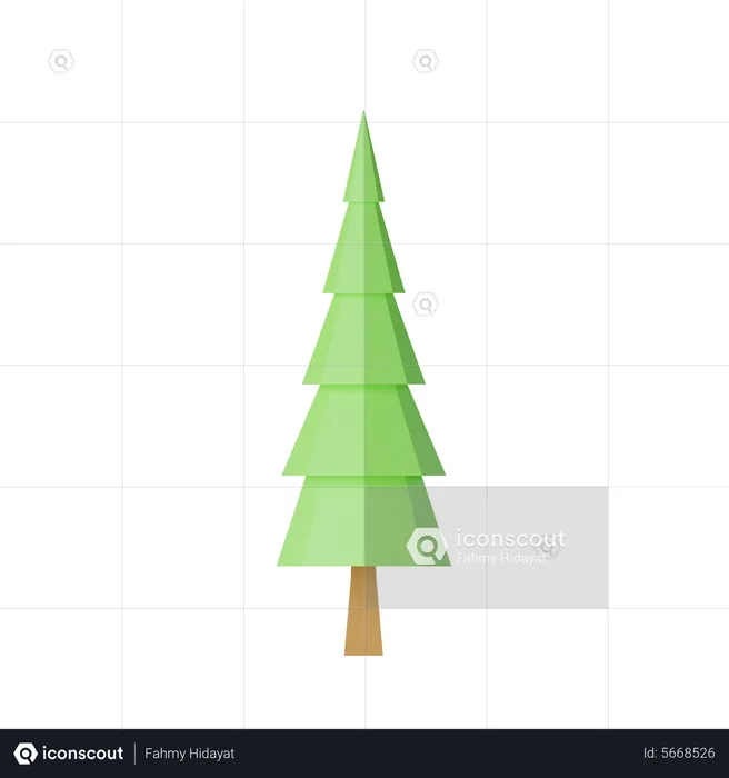 Lowpoly Tree  3D Icon