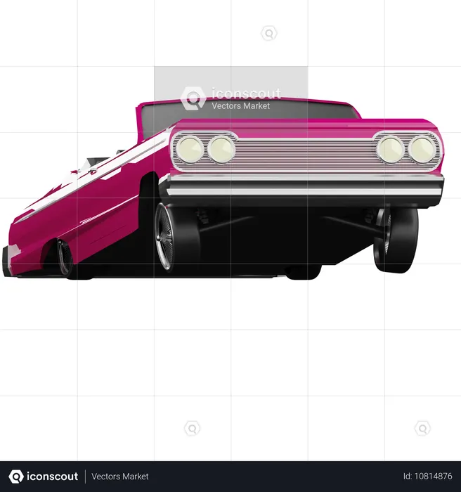 Lowrider Car  3D Icon