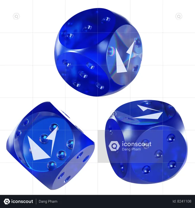 Crypto de dés en verre lrc  3D Icon