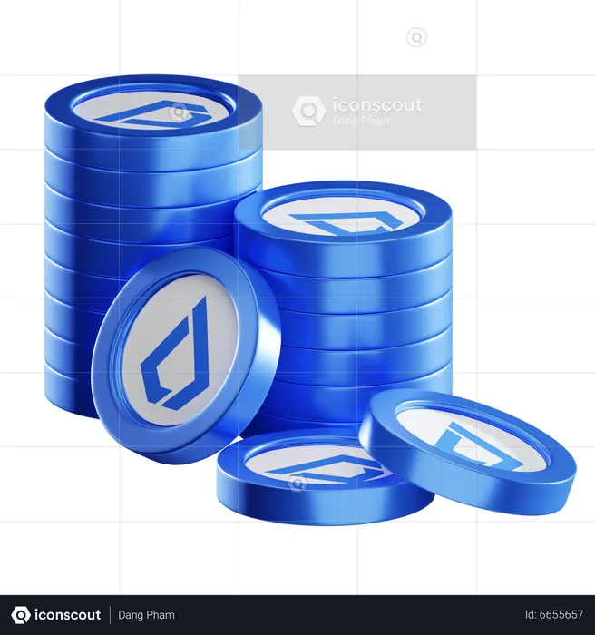 Lsk Coin Stacks  3D Icon