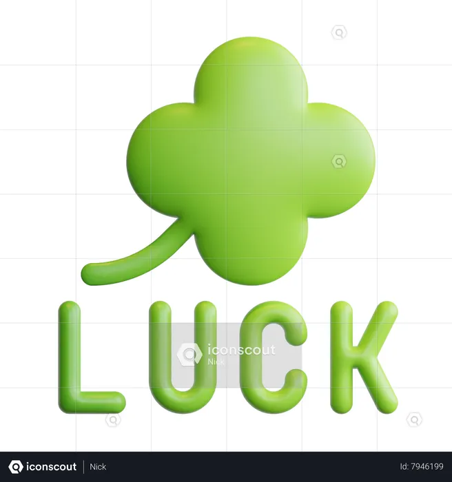 Luck Emoji 3D Icon