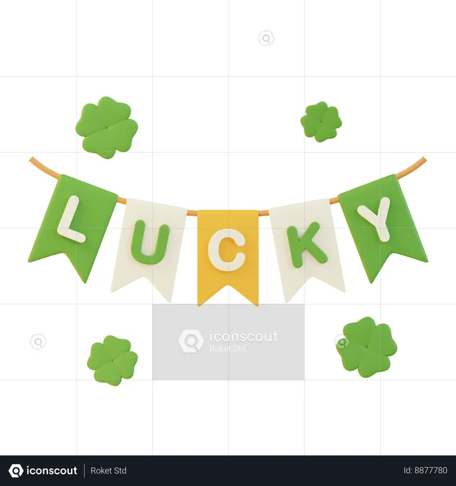 Lucky Flag  3D Icon