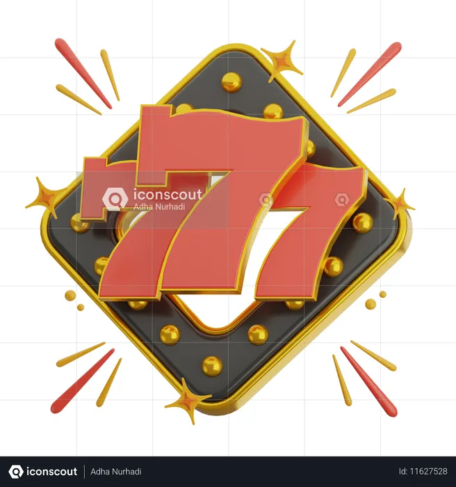 Lucky Seven  3D Icon