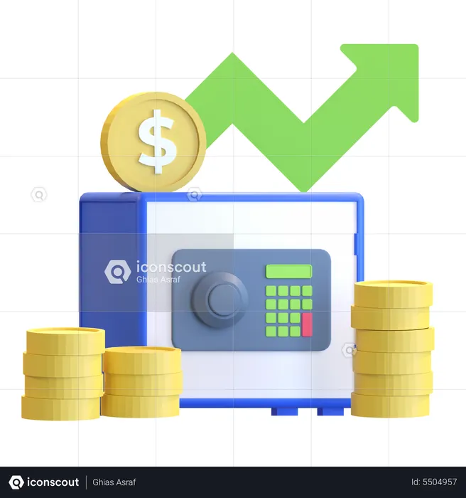 Lucro da poupança  3D Icon