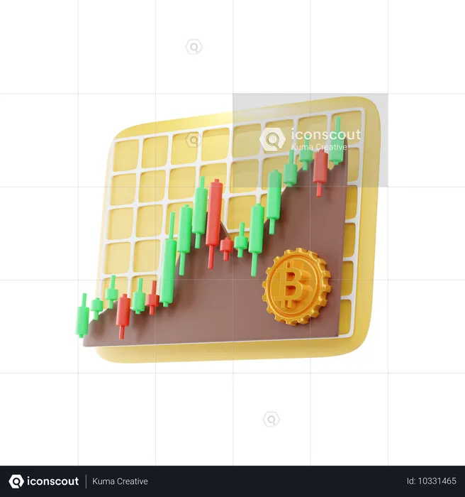 Lucro do mercado de ações  3D Icon