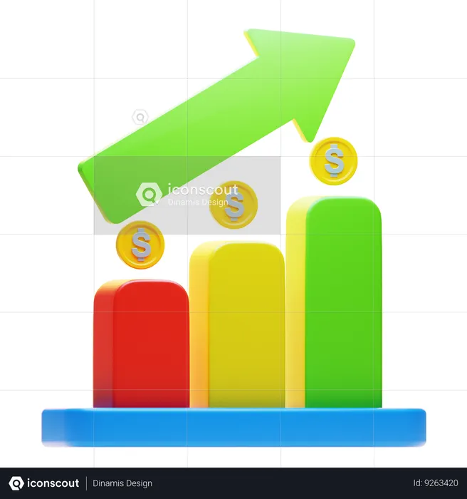 Lucro financeiro  3D Icon