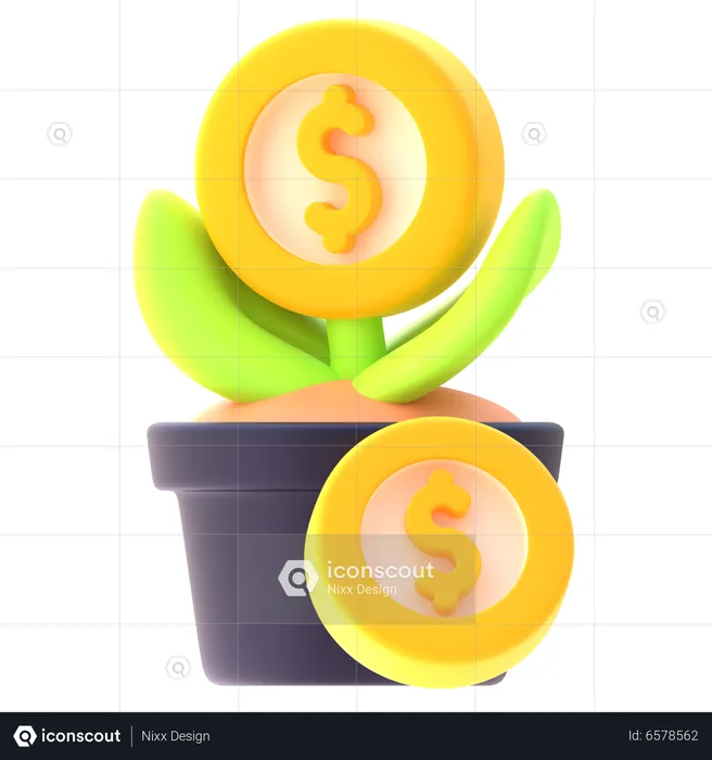 Lucro financeiro  3D Icon