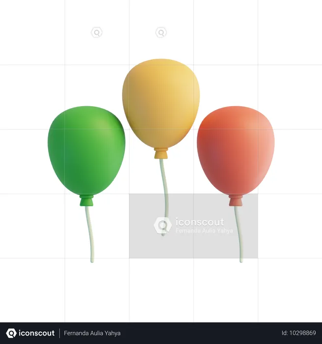 Luftballons  3D Icon