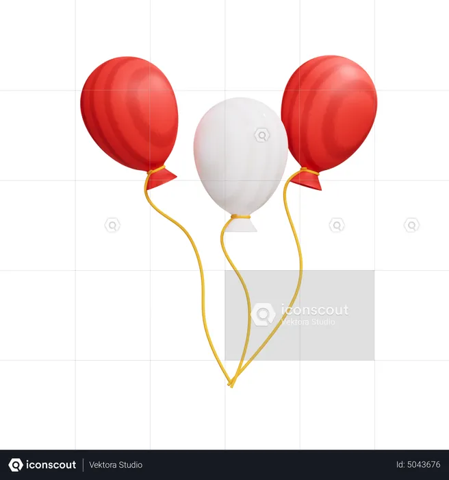 Luftballons  3D Icon