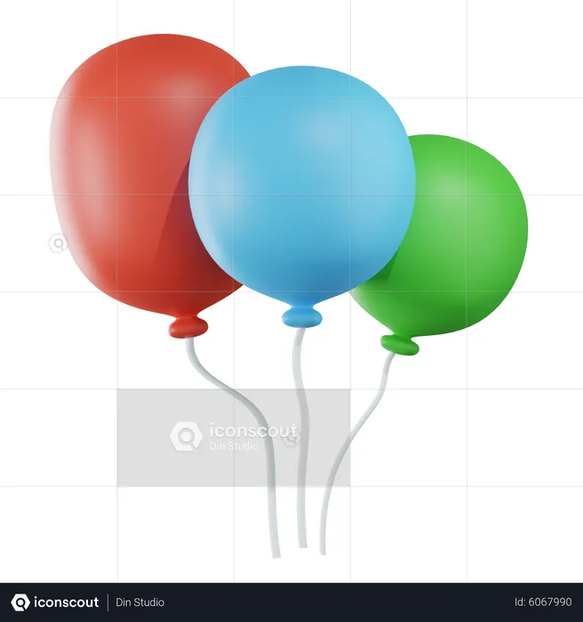 Luftballons  3D Icon