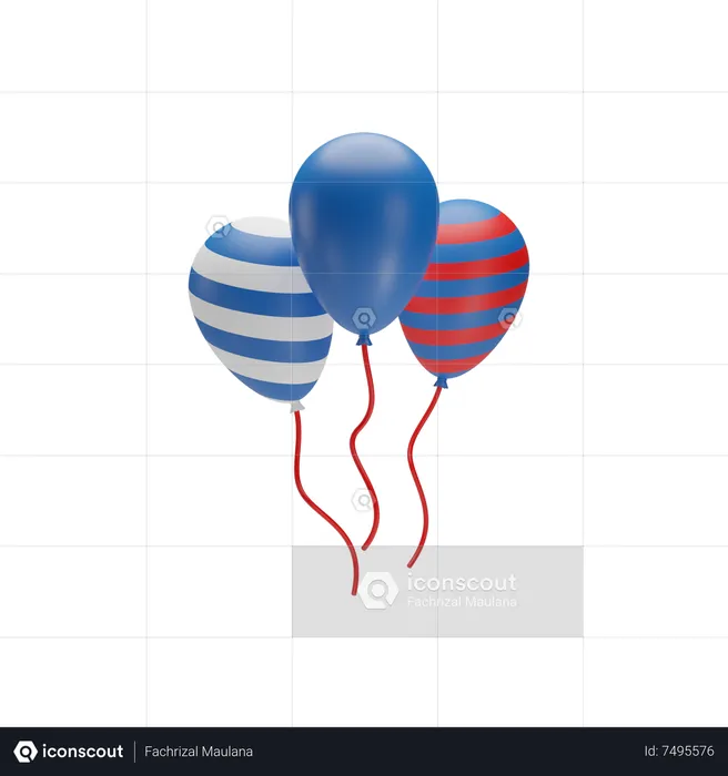 Luftballons  3D Icon