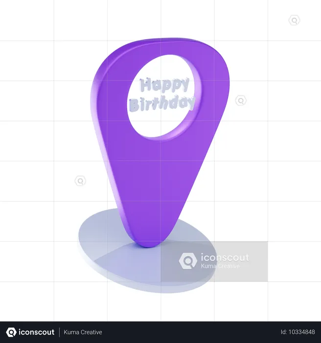 Ubicación de cumpleaños  3D Icon