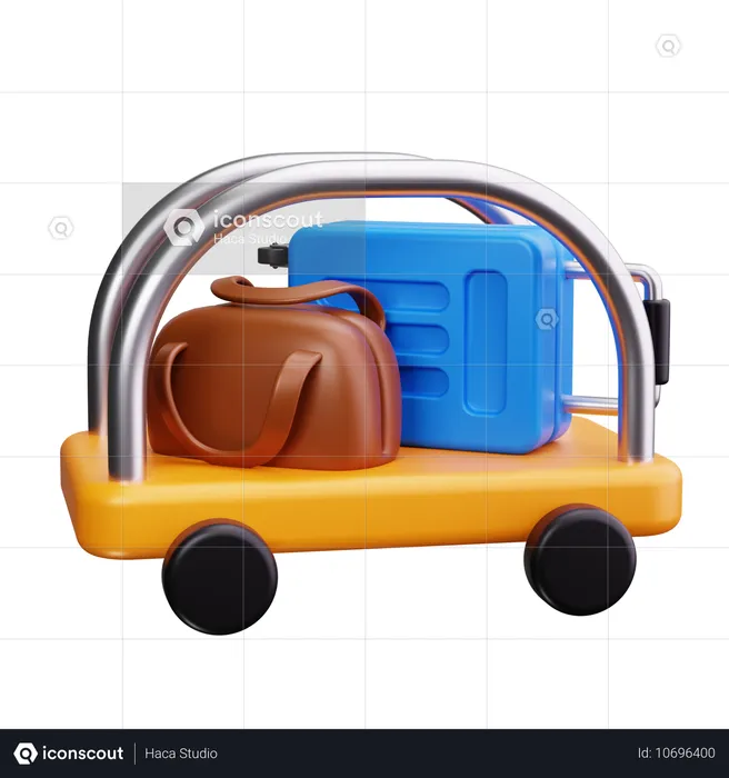 Luggage Cart  3D Icon