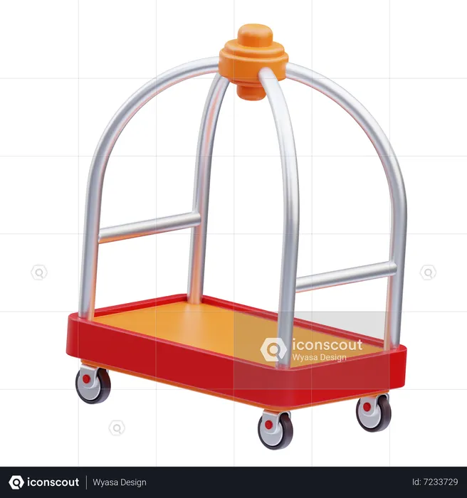 Luggage Cart  3D Icon