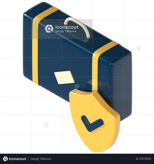 Luggage Insurance  3D Icon