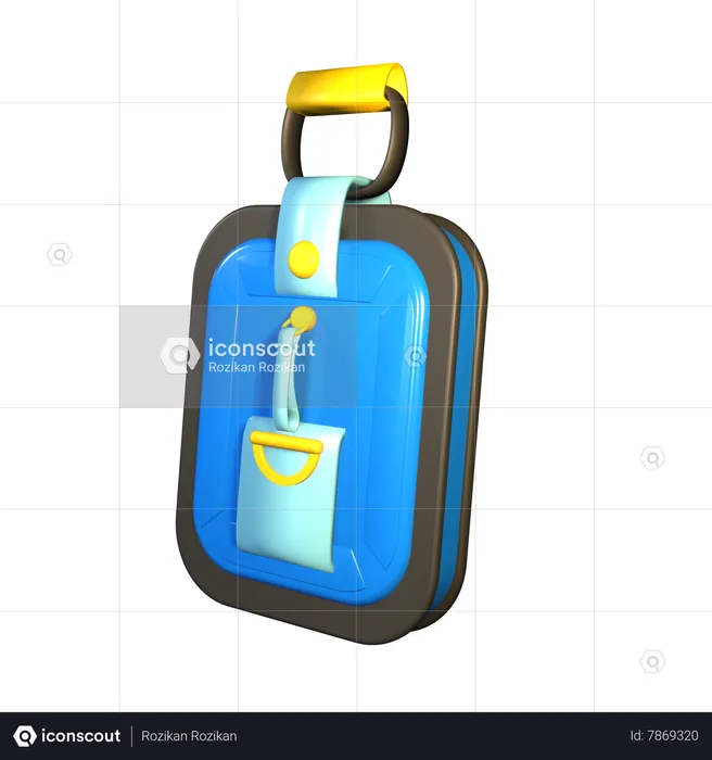 Luggage Tag  3D Icon