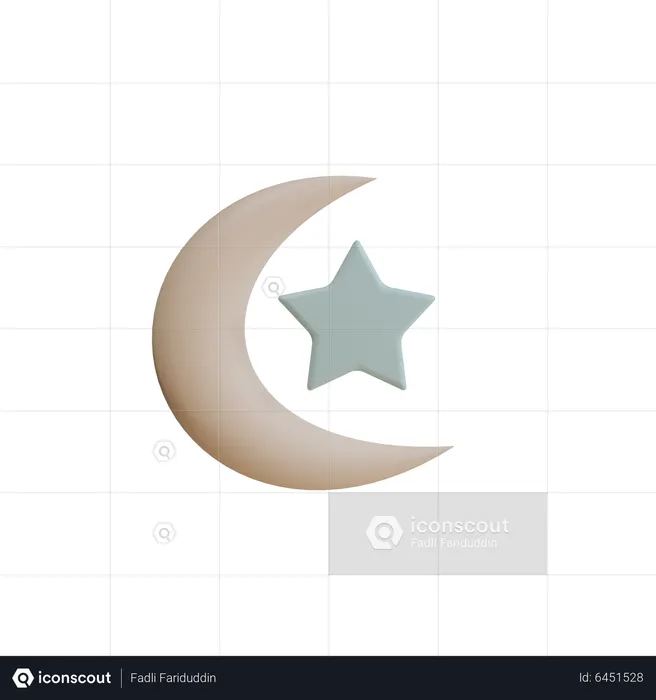 Estrella Lunar  3D Icon