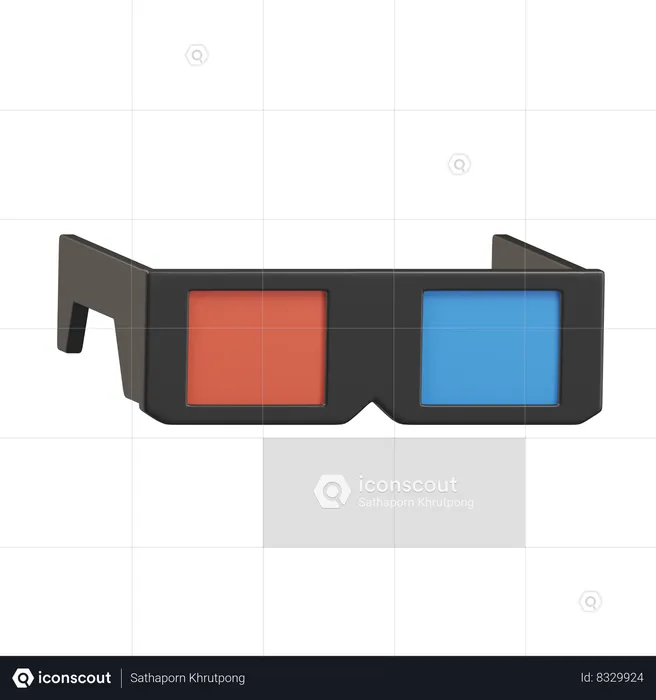 Lunettes 3D  3D Icon