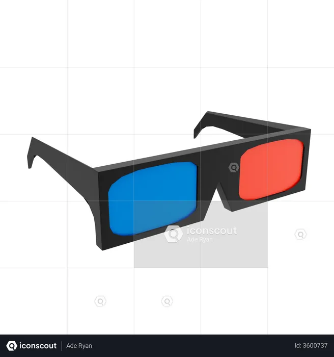 Lunettes 3D  3D Illustration