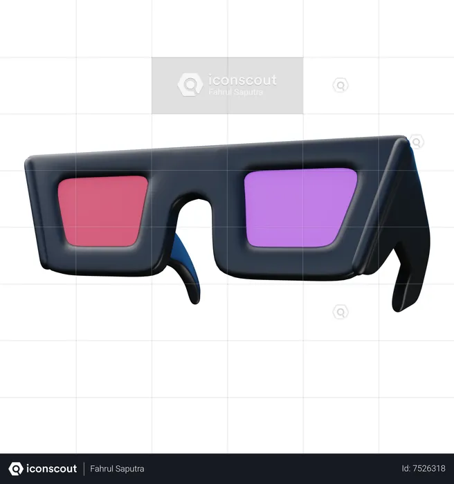 Lunettes 3D  3D Icon