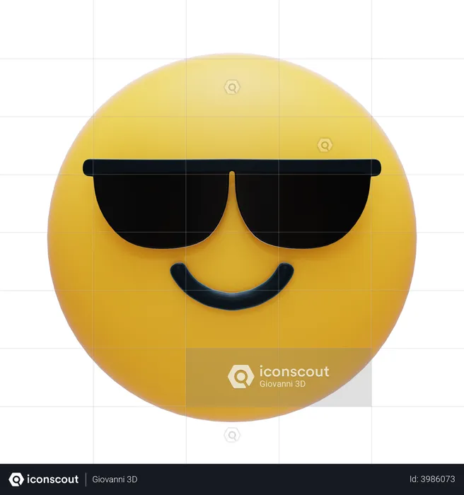 Des lunettes de soleil Emoji 3D Icon