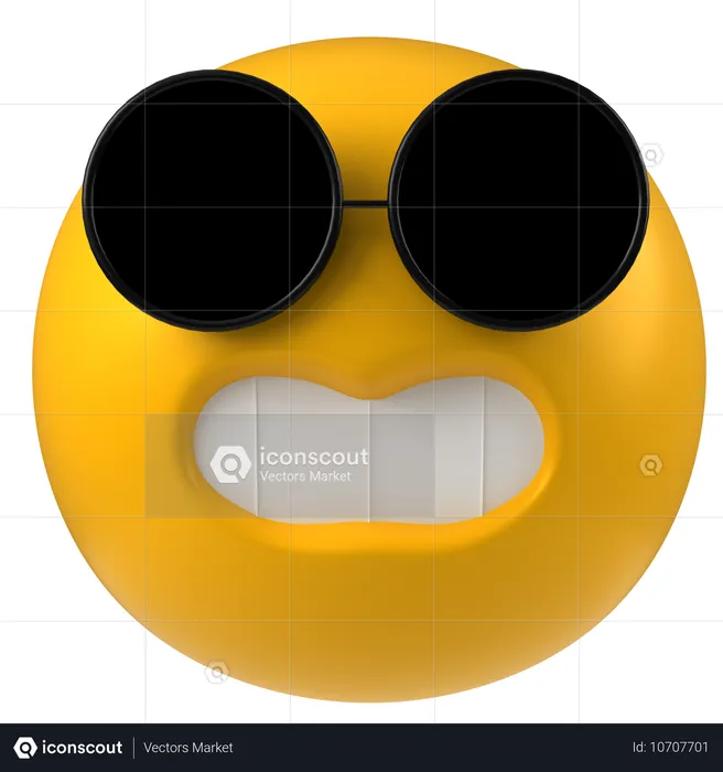 Lunettes de soleil emoji  3D Icon