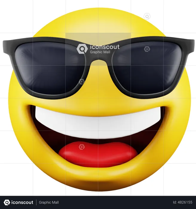 Lunettes de soleil emoji Emoji 3D Icon