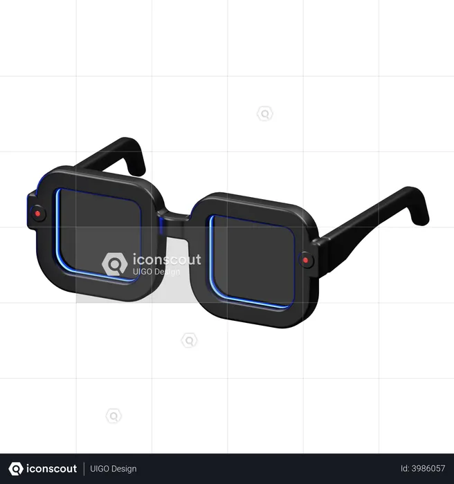 Lunettes intelligentes  3D Illustration